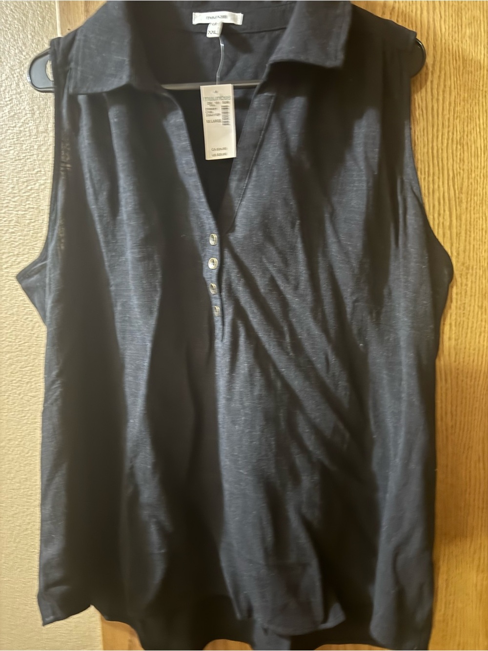 Maurices Black Collared Sleeveless Polo Tank